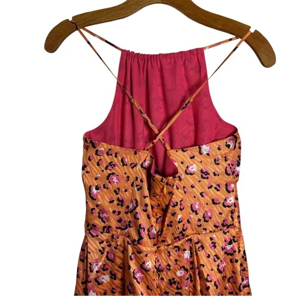 NWT CHRISTAIN SIRIANO Women’s Animal Print Halter Dresss 4 - Picture 7 of 13